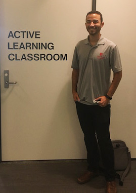 Dr. Colin Wesy outside of the Active Learning Classroom