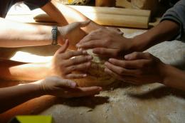 Kids making pie at Pie Ranch. Photo by Jered Lawson. 551