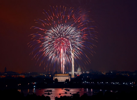 Fireworks over the White House