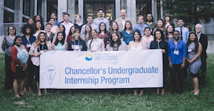 Group photo of The Chancellor’s Undergraduate Internship Program