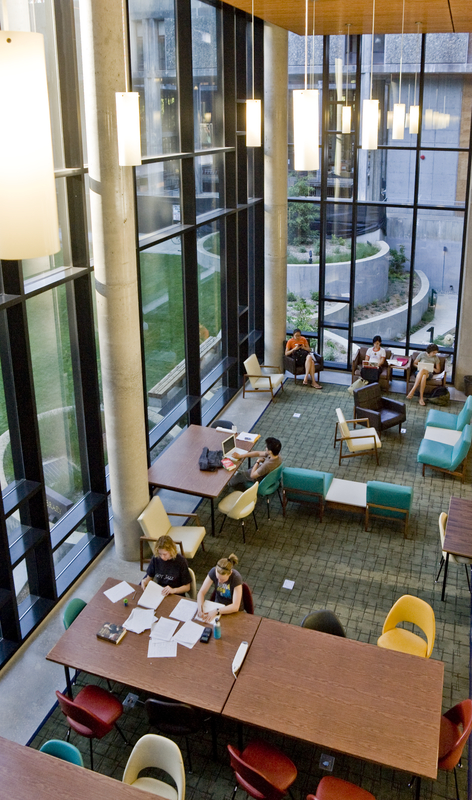 students studying at McHenry Library