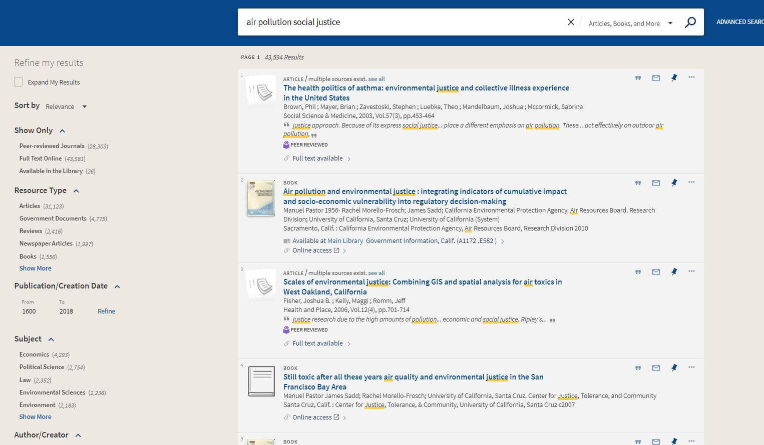 UCSB search results screenshot cropped w/o their branding