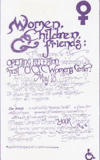 Poster from the Feminist studies exhibit