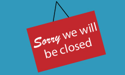 Sorry we will be closed