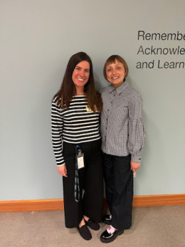 CART Archivist Alix Norton and CART fellow Meleia Simon-Reynolds.